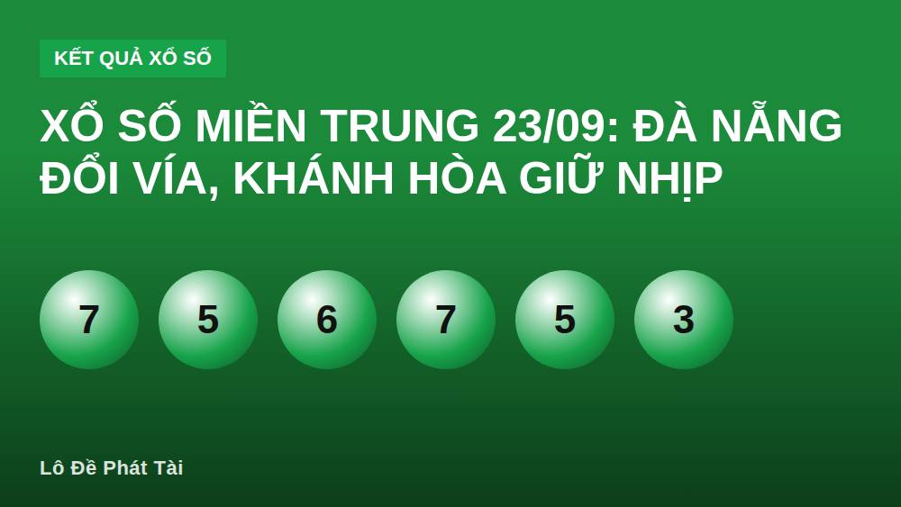 Xổ Số Miền Trung 23/09: Đà Nẵng Đổi Vía, Khánh Hòa Giữ Nhịp